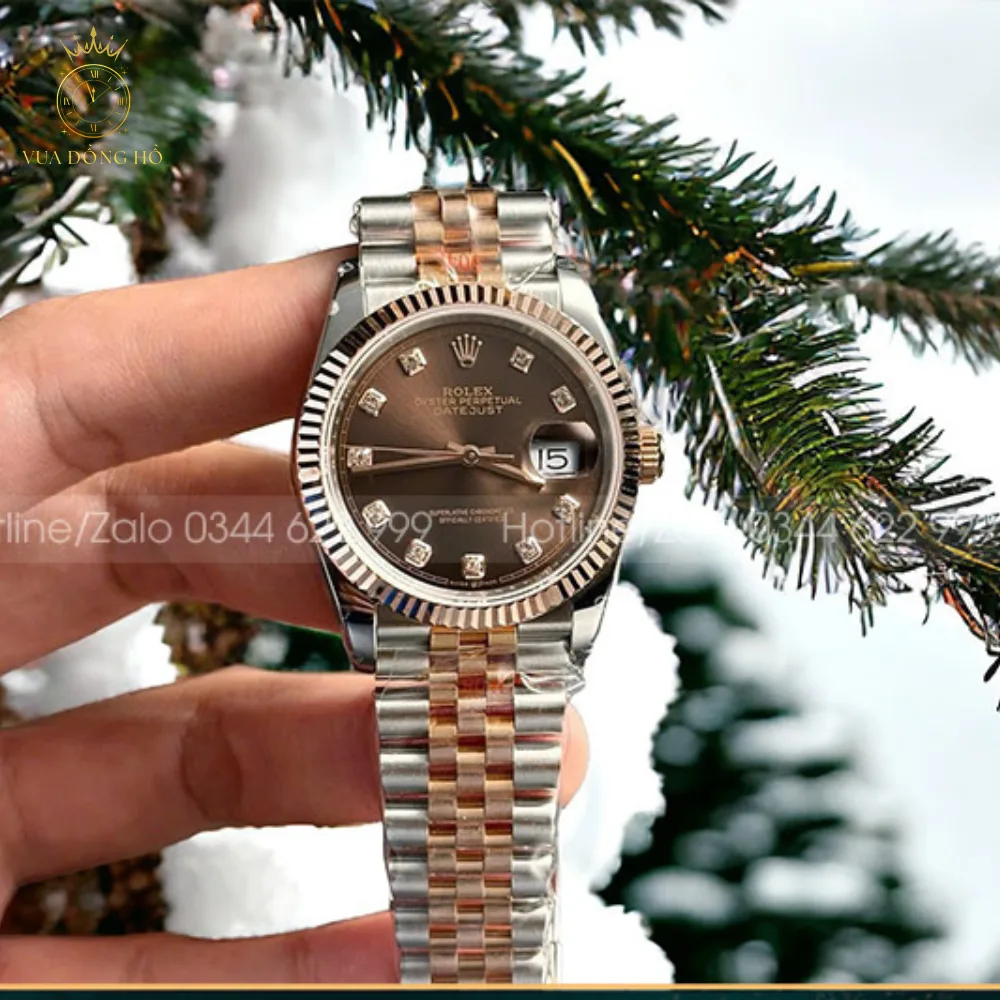 Đồng hồ rolex datejust bọc vàng 36mm rose gold