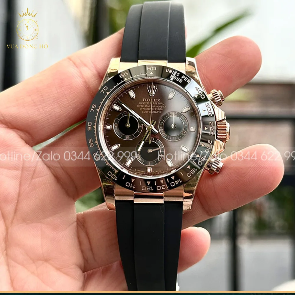 Rolex Cosmograph Daytona Everose Gold 116515Ln Rep 1 1 Chocolate Black Oysterflex